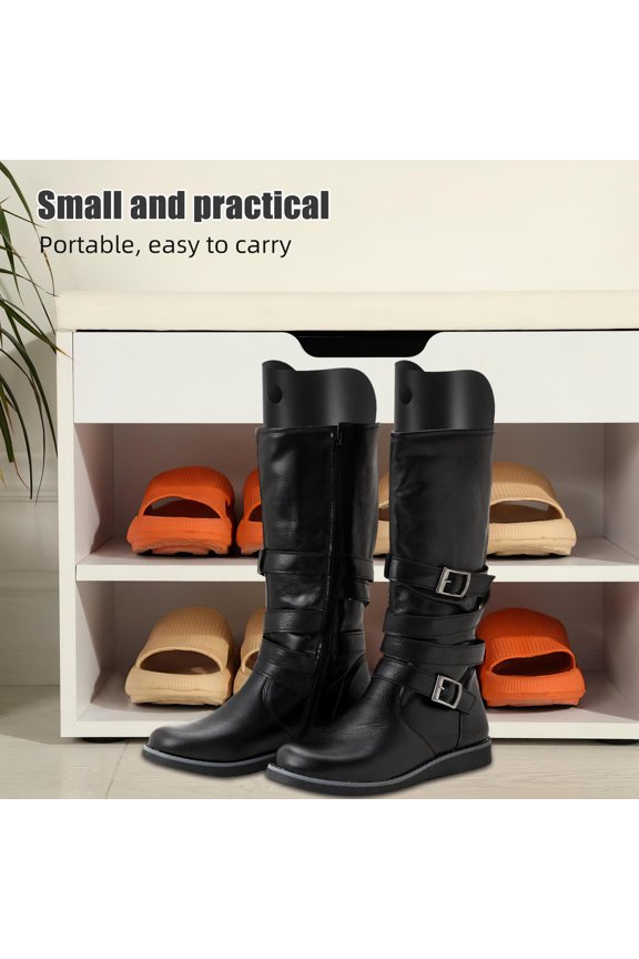 Black Boot Shaper Inserts, Heavy Duty Plastic Support for Tall Boots, 12 Pieces for and Shape Maintenance