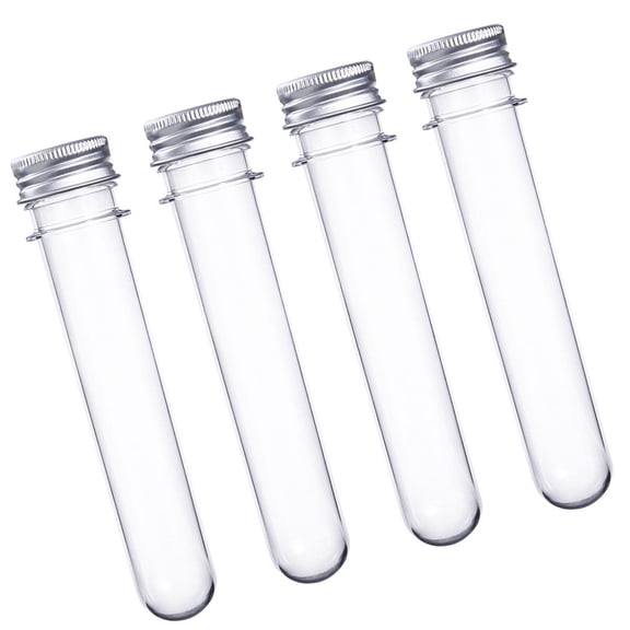 LITINKIMI 12Pcs Clear Plastic Test Tubes with Lids Lightweight and Durable for Liquid Storage