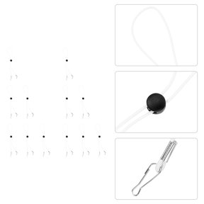 LITINKIMI 12Pcs Durable White Mask Buckles Rope Adjustable for Preventing Mask Loss