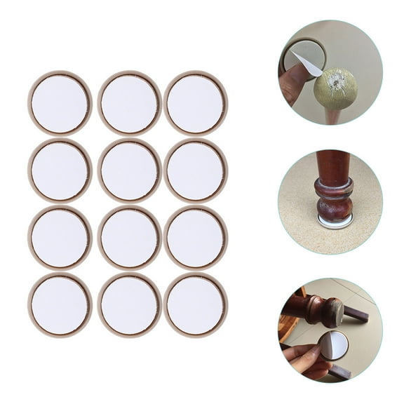 LITINKIMI 12pcs Plastic Furniture Sliders Circular For Smooth Moving