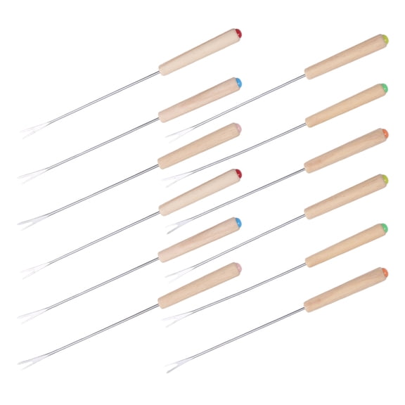 LITINKIMI Set of 12 Stainless Steel Two-Pronged Forks for Chocolate Fondue, Easy to Clean and Utensils