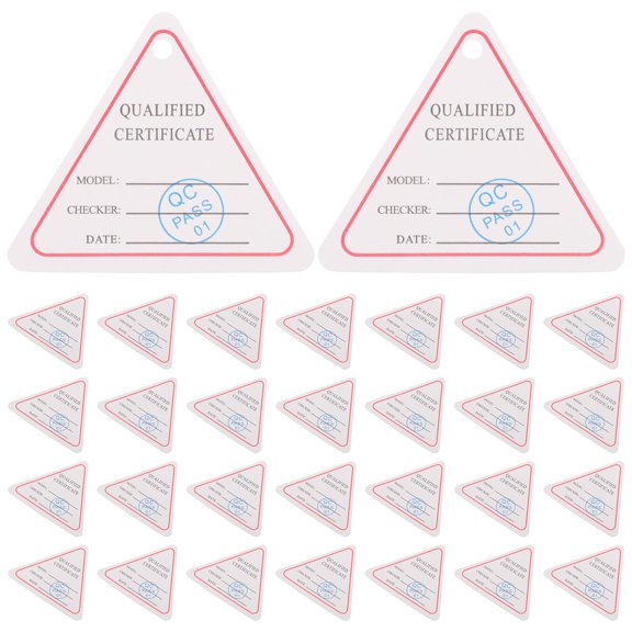 LITINKIMI 1500Pcs Commercial Grade Triangle Qc Pass Hang Tag for Inventory and Production Line Use