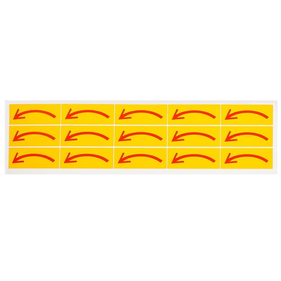 LITINKIMI 15Pcs Yellow Arrow Decal Stickers for Warning Direction Floor and Wall Application