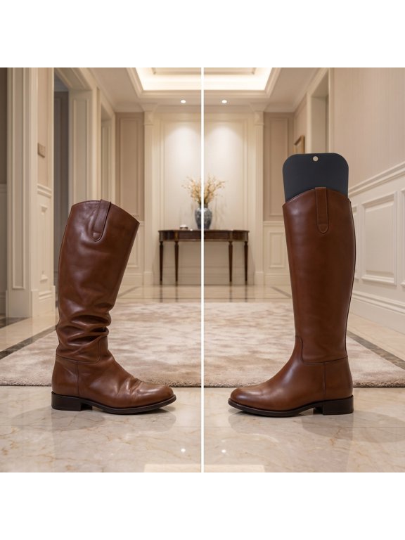 Tall Boot Organizer, Black Plastic, Reusable, Prevents Bending and Creasing