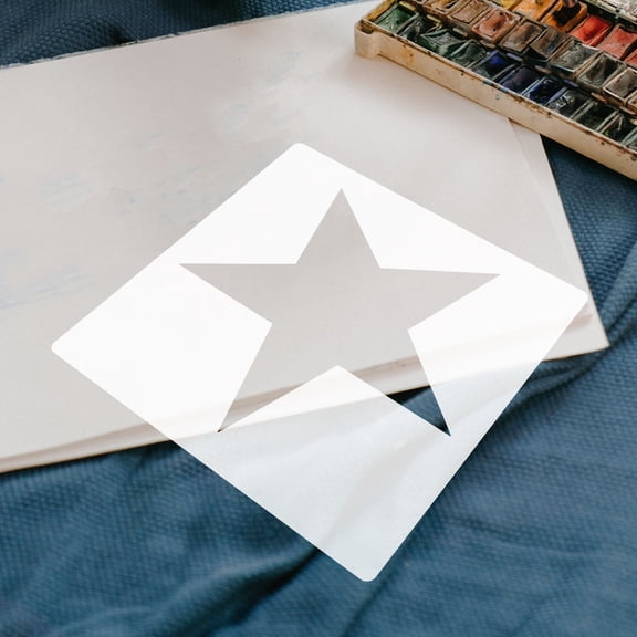 LITINKIMI 16Pcs Star Stencils for Painting White Craft Templates Durable and Easy to Use