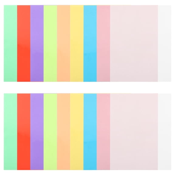 LITINKIMI Transparent Colored Cellophane Cellophane Sheets Pvc Green 18 Sheets