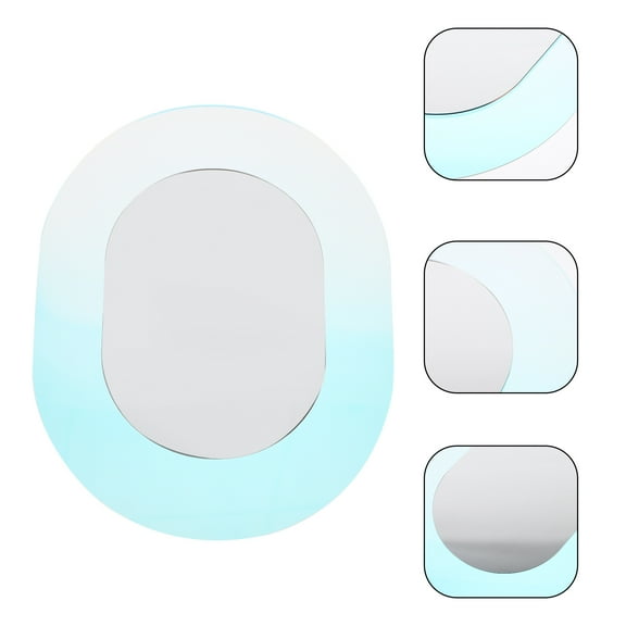 LITINKIMI 1Pack MultiColored Acrylic Oval Mirror For Wall Decorative Use In Living Areas