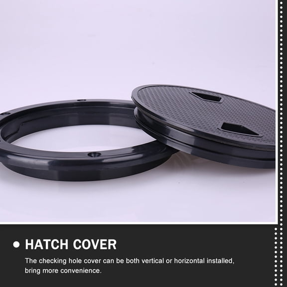 LITINKIMI 1Pack Round Black Inspection Hatch Cover for Boat Owners with Anti-slip Wear