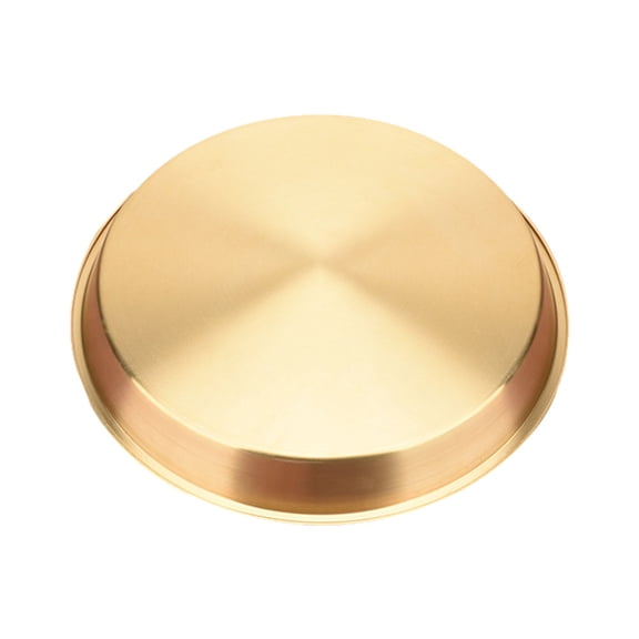LITINKIMI 1Pack Round Copper Fruit Tray Decorative Food Serving Tableware Friends