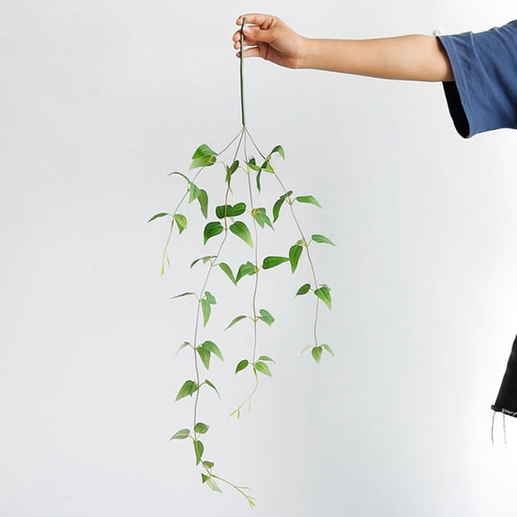 LITINKIMI 1Pc Artificial Clematis Rattan Vine Green Decorative Wall Plant for Home Decor Festive Atmosphere