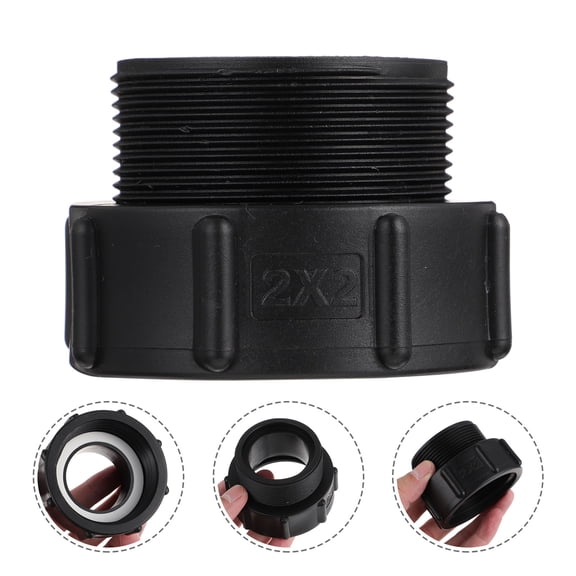 LITINKIMI 1Pc Black Ibc Tank Fitting Plastic Adapter for Hose Connection and Valve Outlet