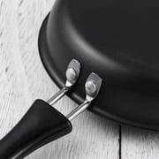 LITINKIMI Compact Black Frying Pan, Non-Stick, Perfect for Breakfast, with Lid
