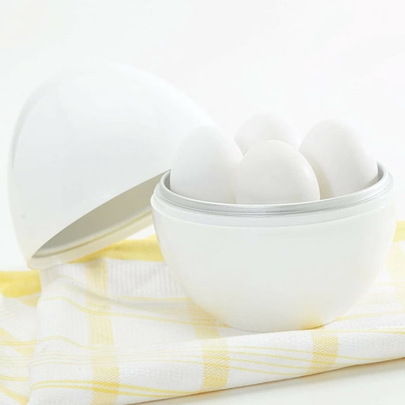 LITINKIMI 1Pc Egg Steamed Cup White Microwave Egg Boiler Plastic Kitchen Utensil