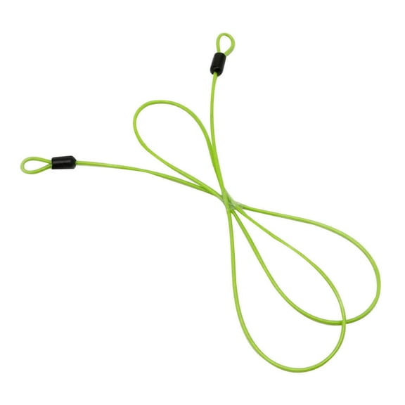 LITINKIMI 1Pc Outdoor Bike Steel Wire Lock Practical Double Loop Sturdy Green Steel Rope