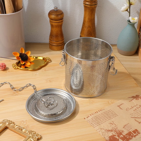 LITINKIMI 1Pc Stainless Steel Strainer Basket with Fine Mesh for Tea Soup and Braised Meat