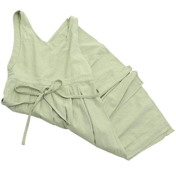 LITINKIMI 1Set Bakers Apron Green Linen Machine Washable for Kitchen Use