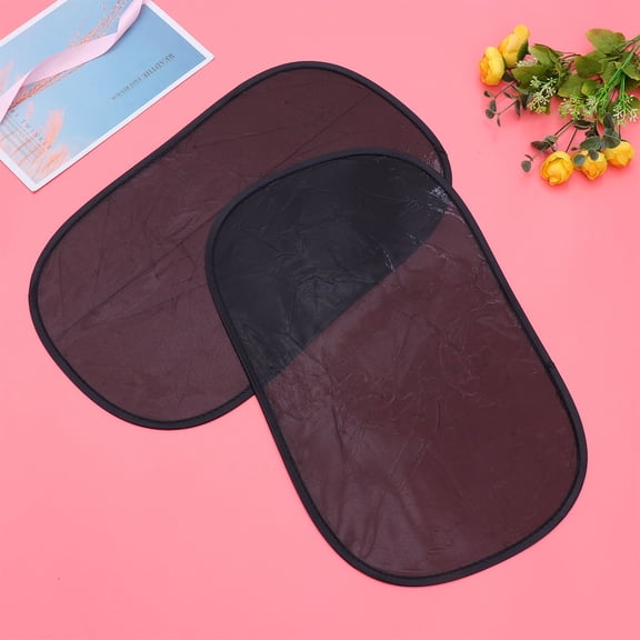 LITINKIMI 1Set Black Car Window Shade Static Cling Sunshade Lightweight Foldable for Sunlight Blocking