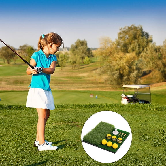 LITINKIMI 1Set Combined Golfing Mat Green with Simple Structure and Weather Resistant