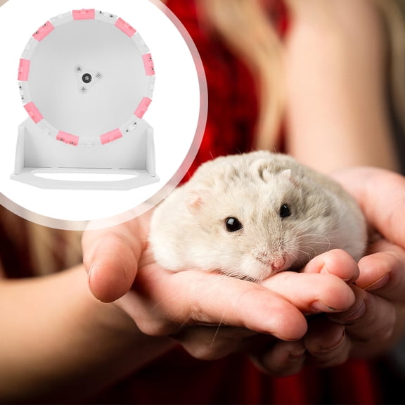 LITINKIMI 1Set Compact Pink Hamster Wheel Small Pet Jogging Wheel for Gerbils Rats