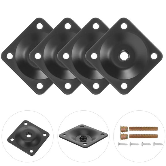 LITINKIMI 1Set Furniture Leg Mounting Plates Heavy Duty Iron Table Leg Connector for Daily Use