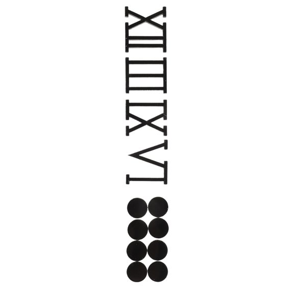 LITINKIMI Black Acrylic Roman Clock Numbers Kit for Easy DIY Projects 1Set