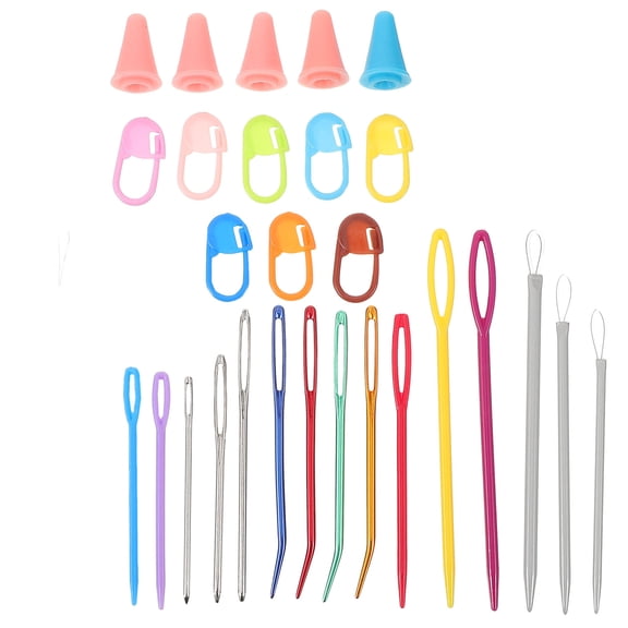 LITINKIMI 1Set Plastic Needles for Yarn and Craft with Large Eye for Easy Sewing and Knitting