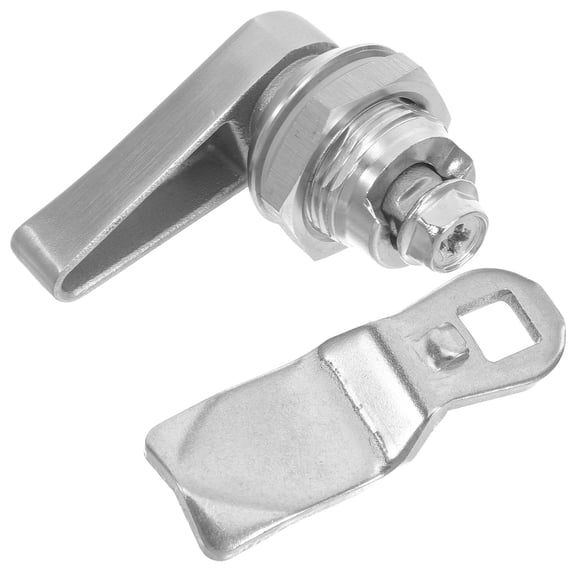 LITINKIMI 1Set Plated Silver Stainless Steel Cam Lock for Toolboxes and Cabinets Quick Locking Weather Resistant Durable