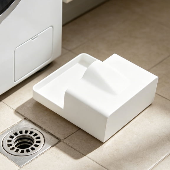 LITINKIMI 1Set Washing Machine Floor Tray Plastic Pan with Drain for Water Leak Prevention