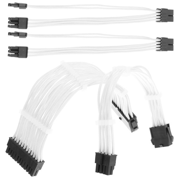 LITINKIMI 1Set White Modular Power Supply Cable Kit with GPU Extension and Atx Power Cable for Home