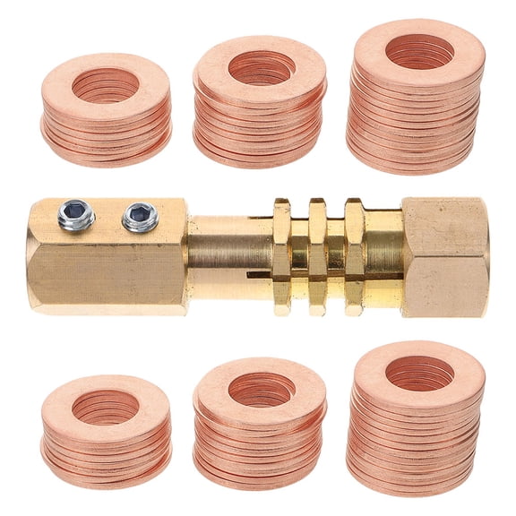LITINKIMI 200Pcs Copper Crush Washers with Flat Sealing Rings for Automotive Oil Drain Plug Repair