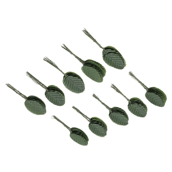 LITINKIMI 200 Pieces Dark Green Artificial Leaves for Floral Arrangements and Home Decoration