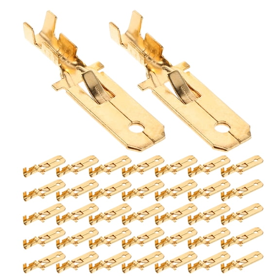 LITINKIMI 200Pcs Durable Copper Crimp Terminals for Car Speaker Wire and Horn Connectors