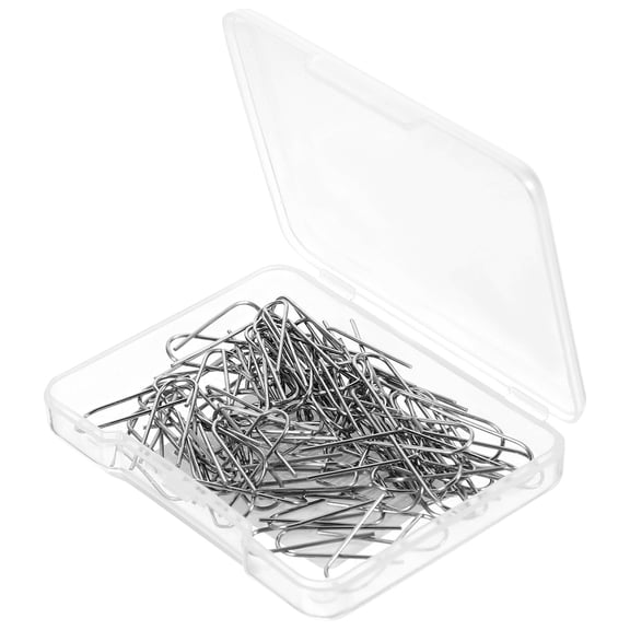 LITINKIMI 200Pcs Nichrome Wire Hook Plated Silver High Temp Resistant Ceramic Craft Hanging Rings