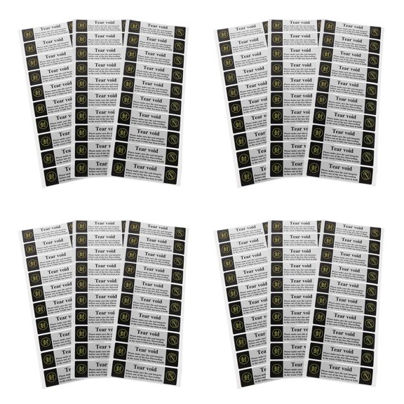 LITINKIMI 200Pcs Tamper Evident Security Sticker for Package with Barcode Seal Enhanced Protection and Transfer Proof