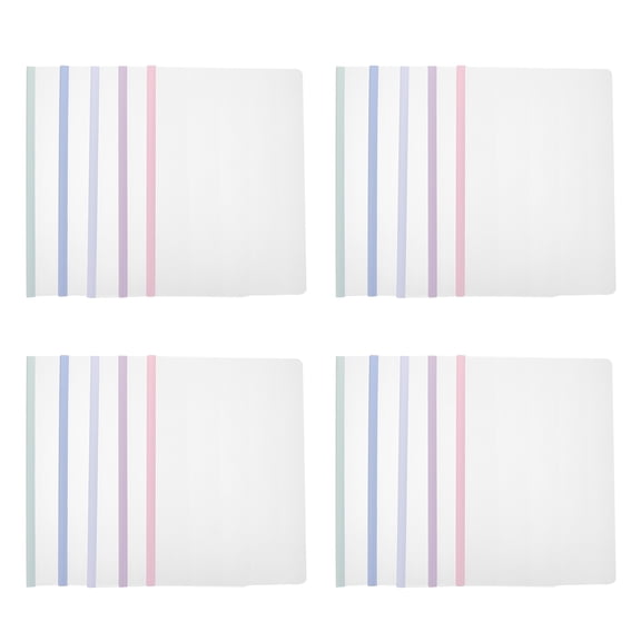 LITINKIMI 20Pcs Clear Document Folder with Sliding Bar Binder for Easy Access and Enhanced Visibility