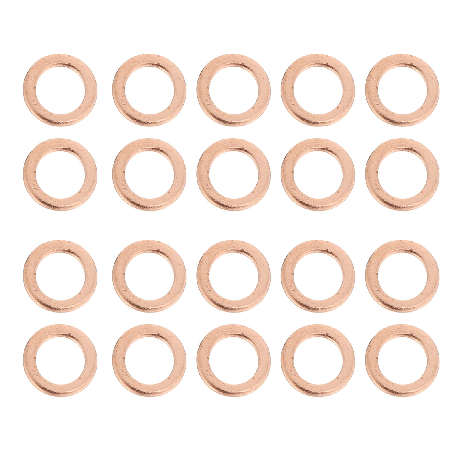 LITINKIMI 20Pcs Copper Gasket Set for Automotive Flat Sealing and Oil Drain Plug Repair