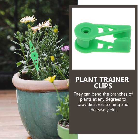 LITINKIMI 20Pcs Heavy Duty Plastic Plant Stem Trainer Clips 360 Degree Adjustable for Horticulture Gardening