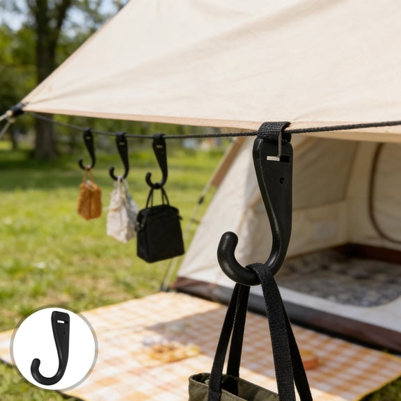 LITINKIMI 20Pcs Lightweight Plastic Tent Hooks for Canopy Windproof Sunshade Hanging