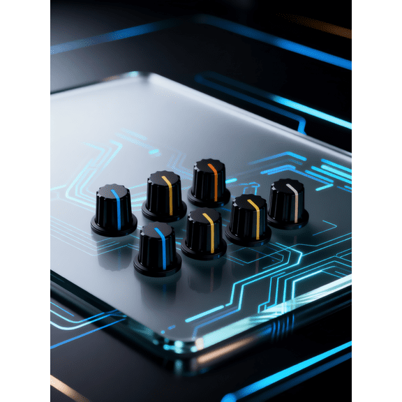 LITINKIMI 20Pcs Plastic Audio Mixer Volume Control Knob Replacement for Guitar and Dj Equipment