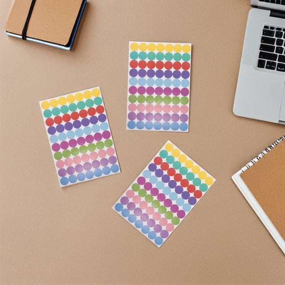 LITINKIMI 20 Sheets Colorful Round Dot Stickers for Labeling, Organizing, Decorating, and Color Coding Projects