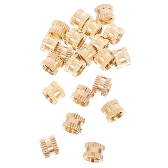 LITINKIMI 20pcs Self Tapping Threaded Inserts Heat Set Insert Copper Golden for Various Applications