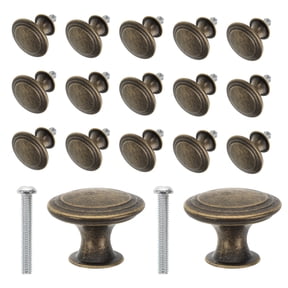 LITINKIMI 24Pcs Coffee Zinc Alloy Drawer Pulls Vintage European Style Knobs for Home