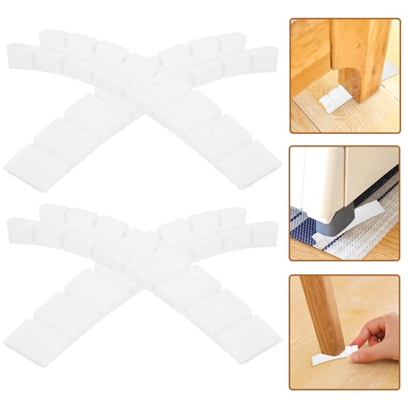 LITINKIMI 24Pcs Furniture Levelers White PP Material Shims for Cabinet Doors and Floor Leveling