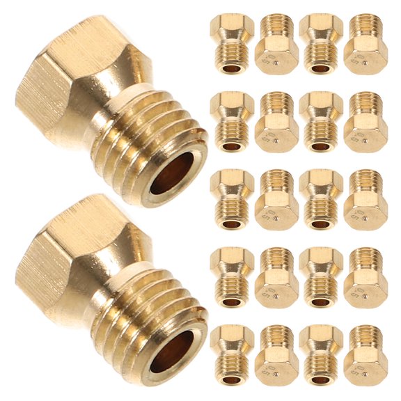LITINKIMI 25Pcs Copper Thread Nozzle Tips for Gas Stove Orifice Conversion and Burner Replacement