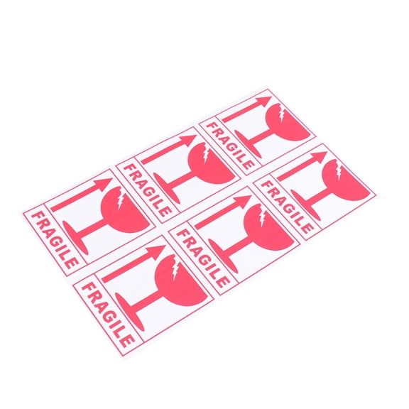 LITINKIMI 270Pcs Clear Red Fragile Warning Stickers for Package Use with Strong Adhesive Backside