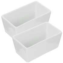 LITINKIMI White Ceramic Sugar Packet Holder and Tea Bag Bowl Set, 2 Pack for Kitchen and Dining