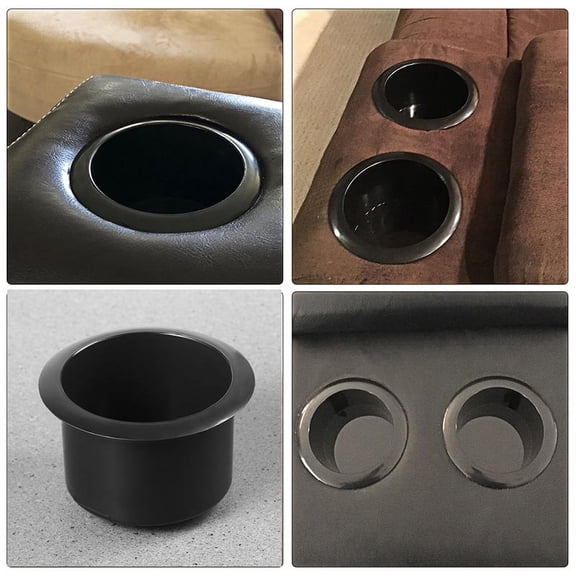LITINKIMI 2-Pack Plastic Cup Holder Inserts Replacement for Car, Boat, Truck, Sofa, Recliner, Poker Table Drop-In Cups 4.3x4.3x2.7in