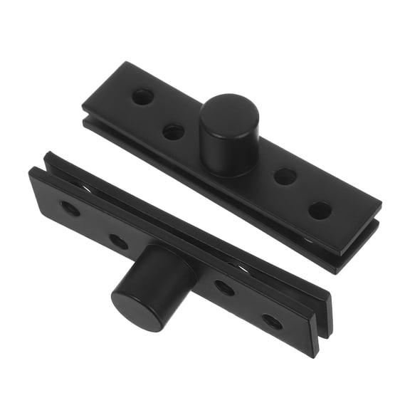 LITINKIMI 2-Pack Black Stainless Steel Door Pivot Hinges for Furniture and Home Use Hardware