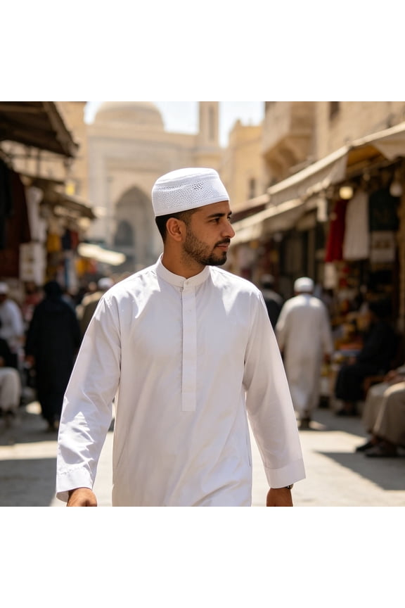 2Pcs Mens Muslim Kufi Hats with Advanced Airflow Breathable Cotton for Everyday Use