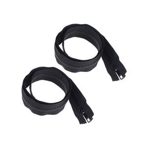 LITINKIMI 2Pcs Black Clothes Zippers Double Open End Down Zipper for Jackets Coats Sewing